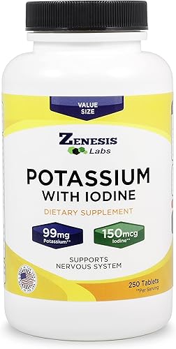Gluconato de potasio 99 mg + 150 mcg de yodo de algas marinas (250 tabletasbotella) 2 botellas a granel 500 tabletas de suministro Gluconato de potasio 99 mg + 150 mcg de yodo de algas marinas (250 tabletasbotella) 2 botellas a granel 500 tabletas de suministro