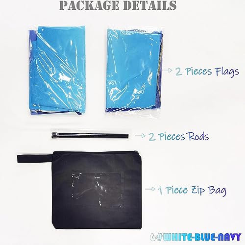 Vista 9 de MUNAFIE Worship Flags Set(2 Flags+2 Rods+1 Storage Bag) for Dance Church Flags for Worship Guard Flag Praise Dance Flags