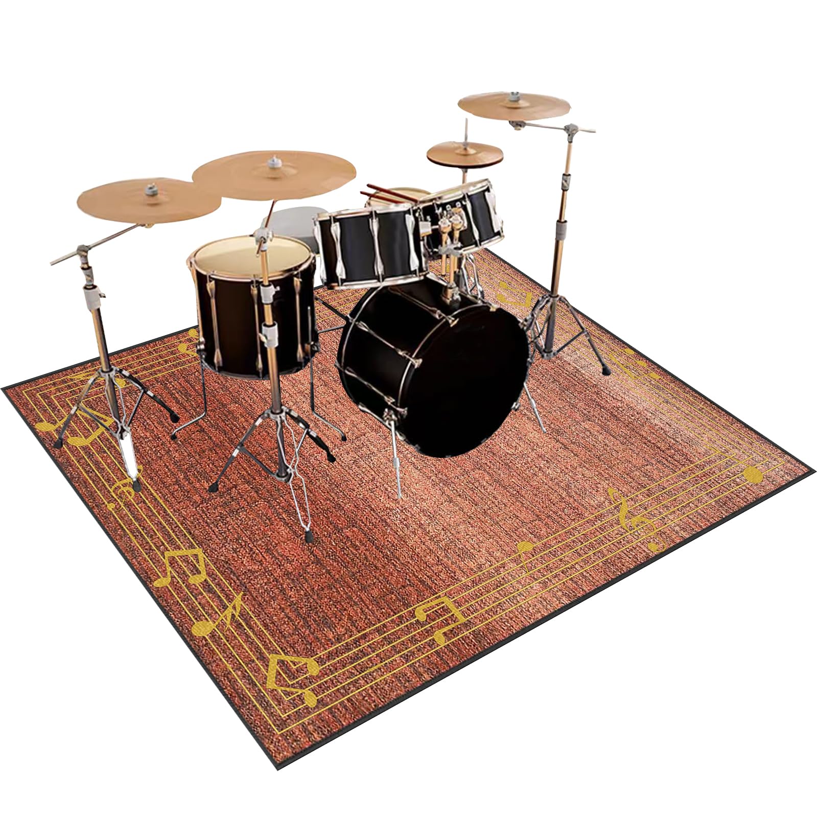 Dywaniki akustyczne Dywan Bateria Bęben Dywan Dźwiękoszczelny Dywan Elektroniczny Bateria Dywaniki Prostokątne do Bombo Pudełko Antypoślizgowa Mata Akumulatorowa 160 x 120 cm