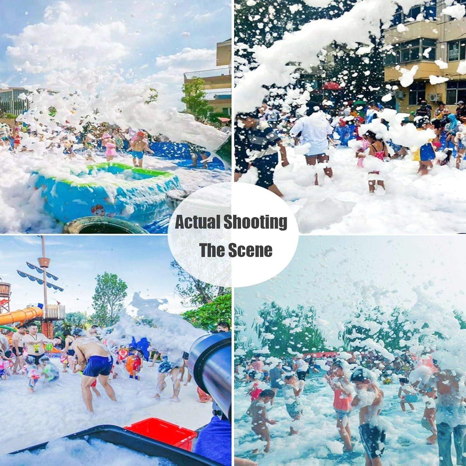 Máquina eléctrica de cañón de espuma con ángulo y volumen ajustables para piscinas y fiestas acuáticas