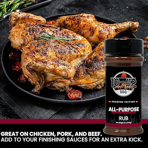 Miniatura 5 de 10-42 condimentos multiusos para barbacoa sin MSG, 0 calorías  Edición premium, frotadores de carne seca totalmente naturales para pollo, pavo,