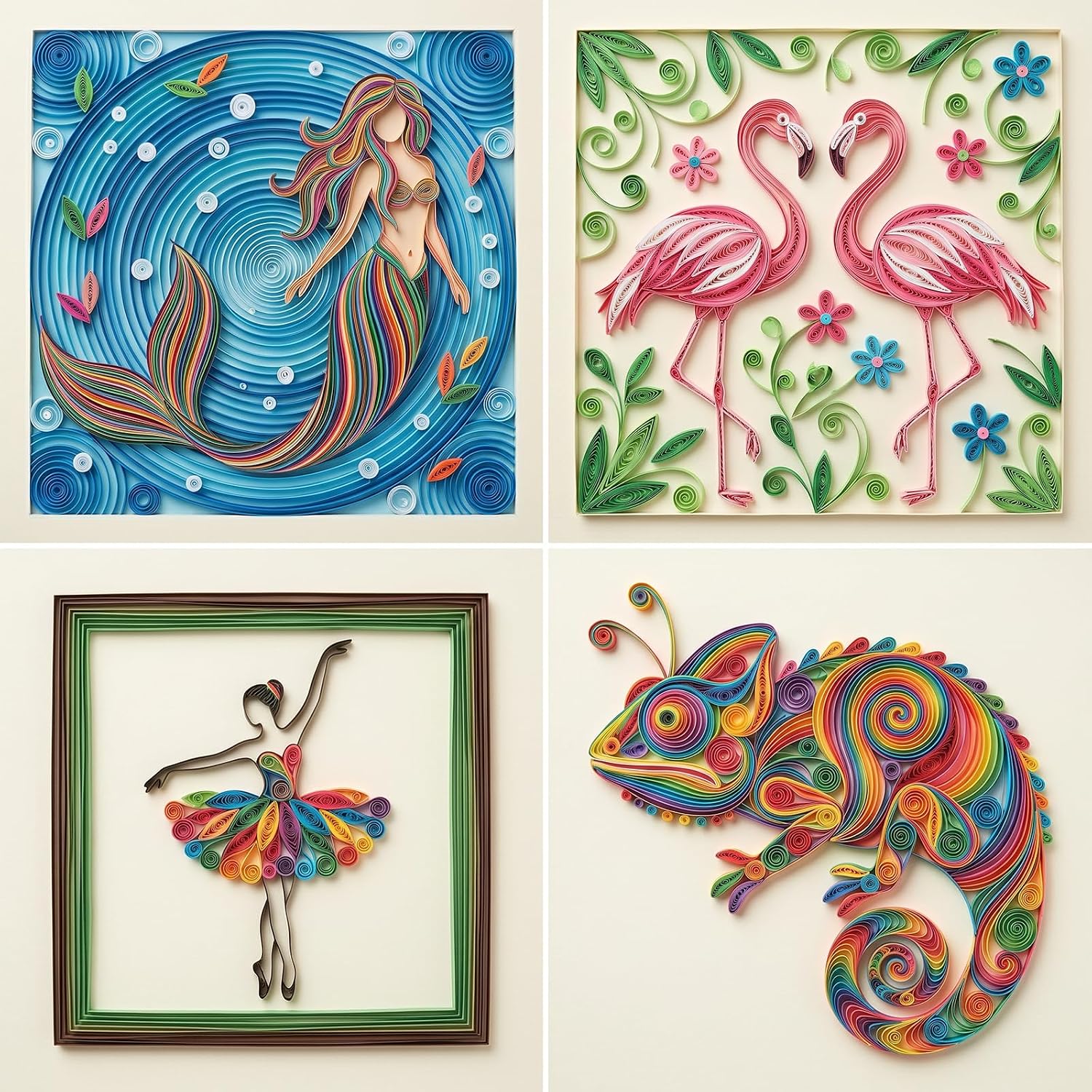 KongTiva Paper Quilling Strips Set, 36 Colors 4140 Strips, 5mm Width 54cm Length, Quilling Art Strips for Home DIY Craft Wedding Party Decoration