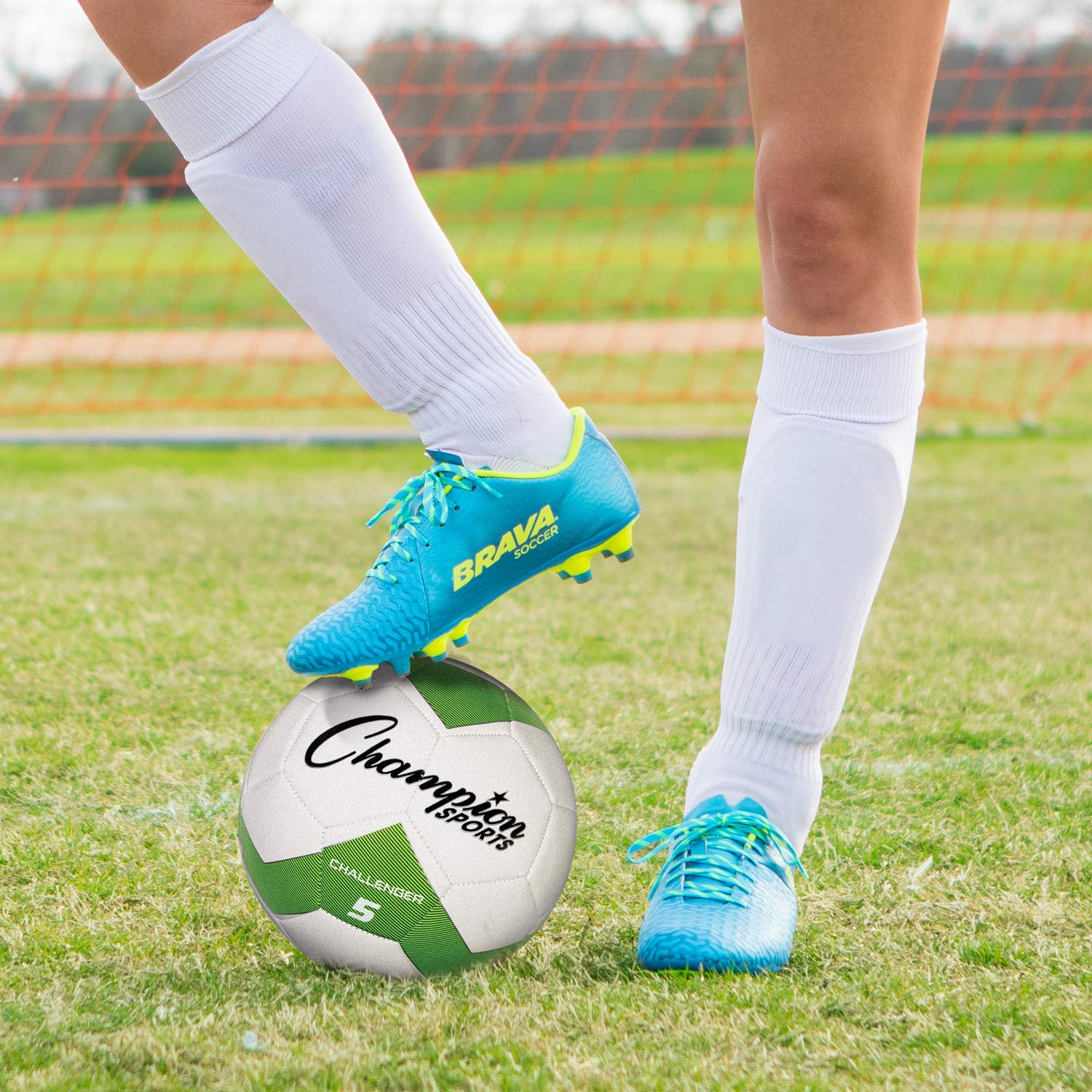 Champion Sports Challenger Palla da Calcio, Misura 5, Colore: Blu/Bianco