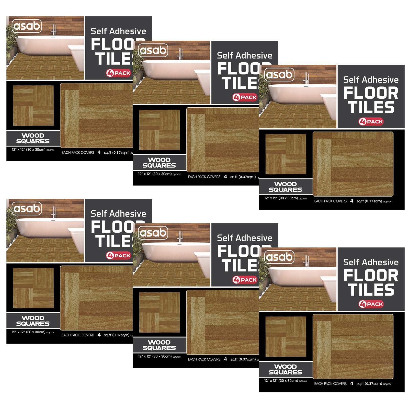 Large Self Adhesive Vinyl Floor Tiles Kitchen And Bathroom Lino ...