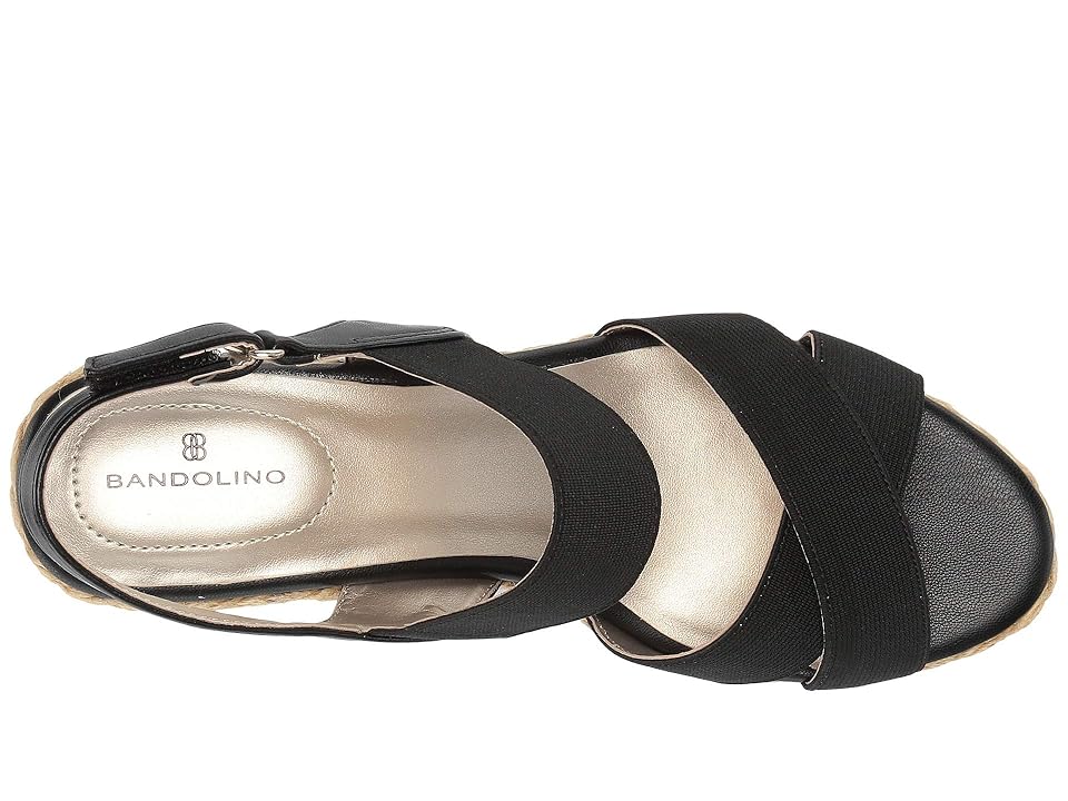 

Bandolino Hearsay Espadrille Sandal (Black) Women's Wedge Shoes