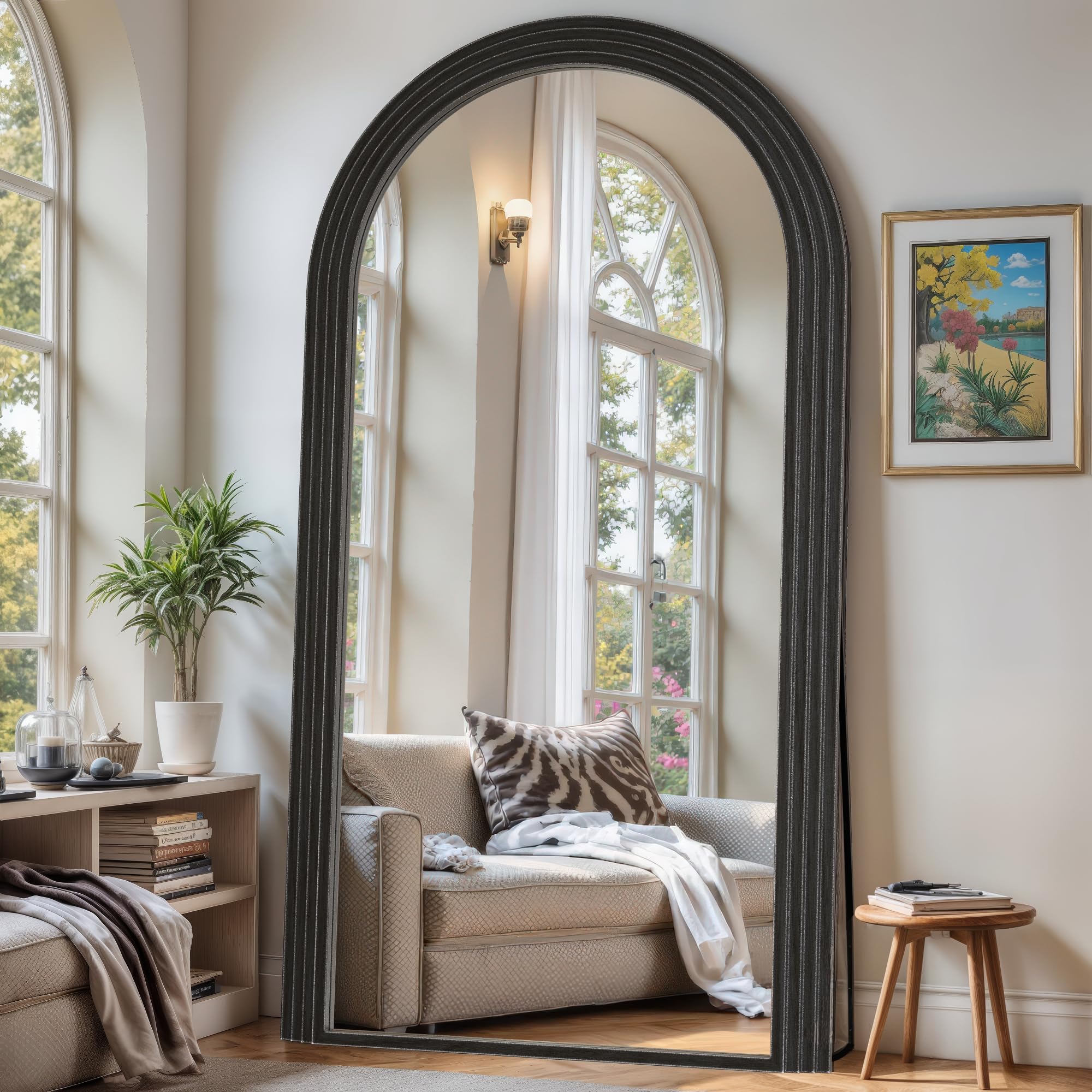 Photo 1 of ***STOCK PHOTO FOR REFERENCE ONLY***
Antok Full Length Mirror 82"×44" Floor Mirror Standing Tall Mirror, Arched Stand up Large Wall Mirrors, Freestanding Full Body Mirrors for Bedroom Living Room Wood Vintage Style Nature