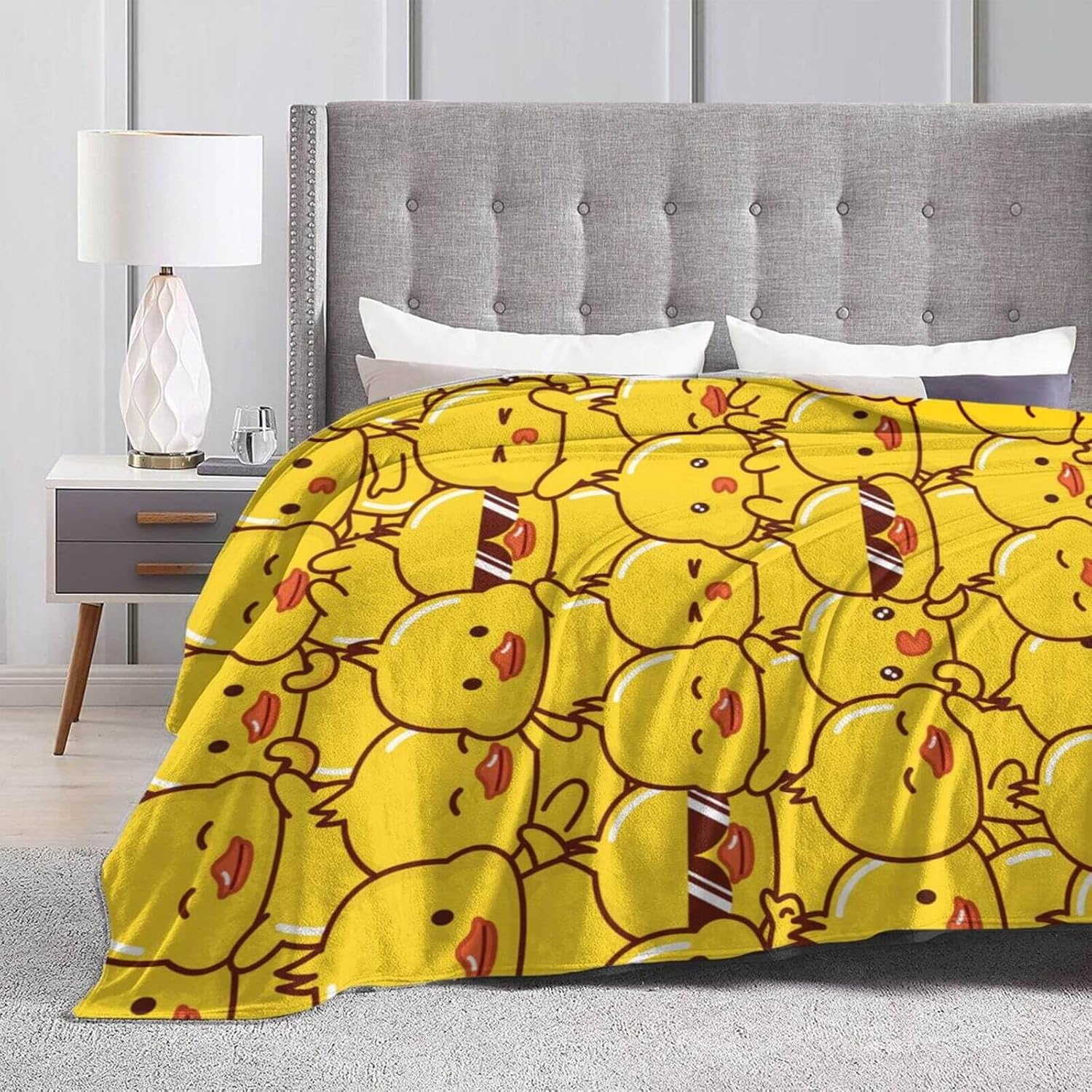 Duck Blanket for Boys Girls, Cute Duck Themed Design Printed Throw Blankets for Kids Lap, Chair Sofa, Warm Soft Cozy Blanket, 40"x 50" - Image 6