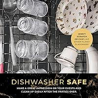 Vista 7 de Vasos de beber acanalados Kitchen Lux - Vasos de vidrio acanalados de 15 oz - Juego de cristalería acanalada de 6 - Juego de vasos vintage retro