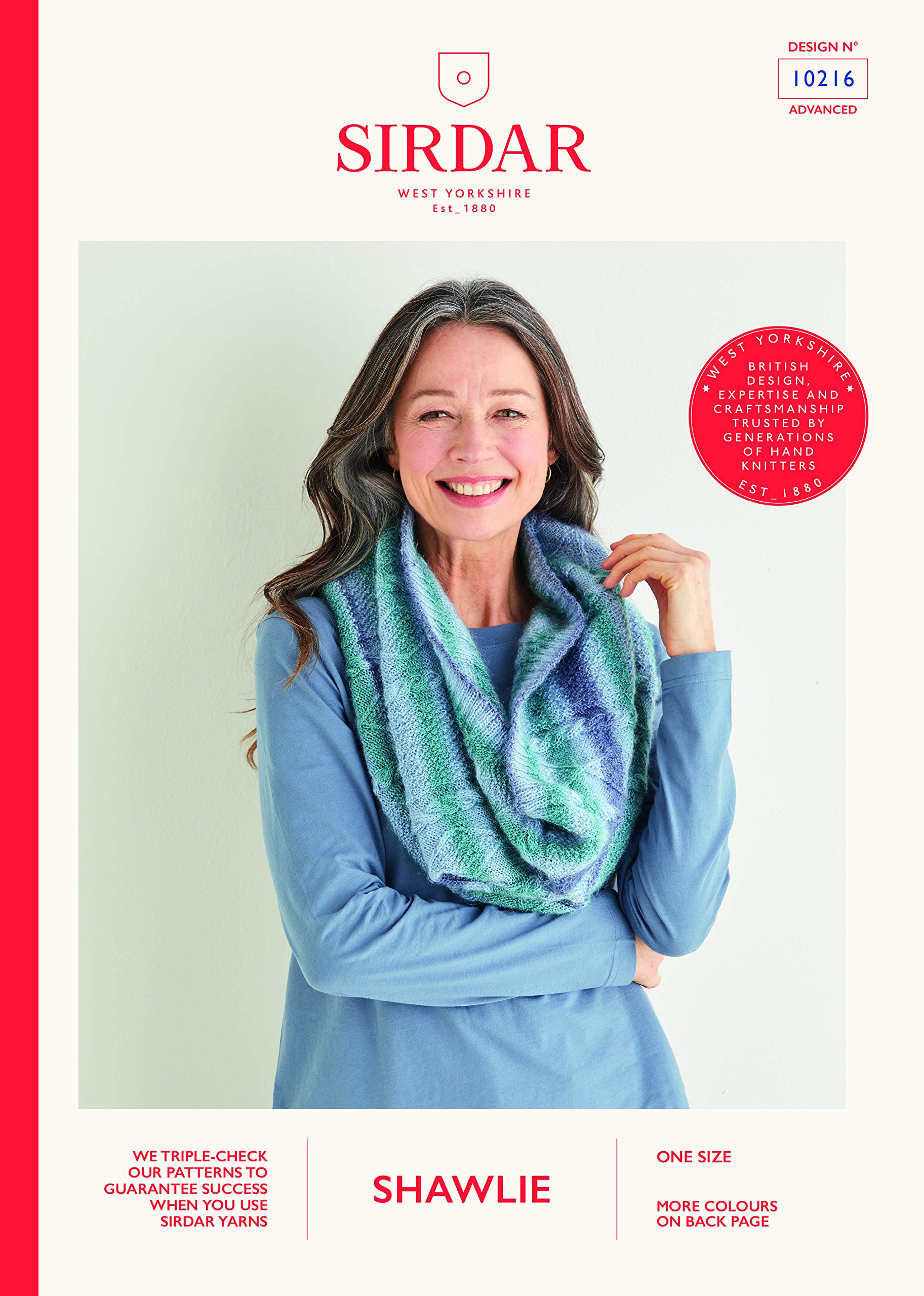 Sirdar Shawlie Lacey Yarn Knitting Pattern Booklet - 10216 Shawl