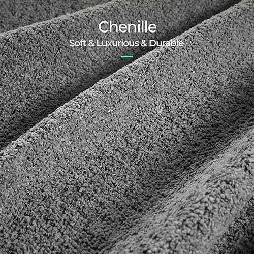 Miniatura 3 de LINSY Juego otomano de silla decorativa silla de barril de chenilla con reposapiés, moderna silla de lectura pequeña de mediados de siglo, sillón