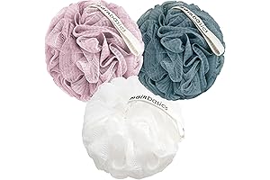 MainBasics Aromatherapy Shower Spa Bath Loofah Sponge Pouf Body Scrubber Soap Fluffy Luffa Pack