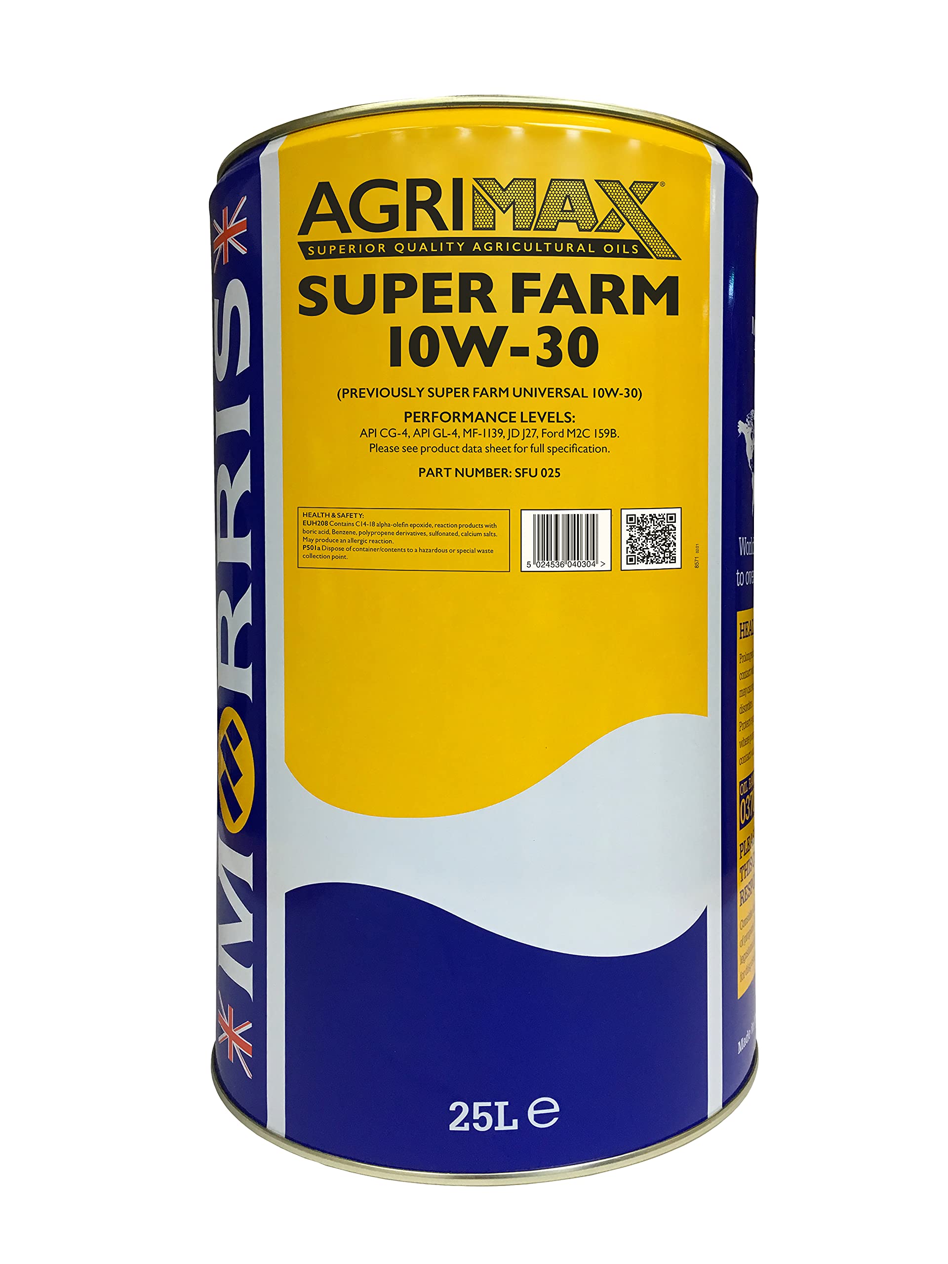 Morris Agrimax Super Farm Universal 10w-30 Tractor Oil - 25 litres
