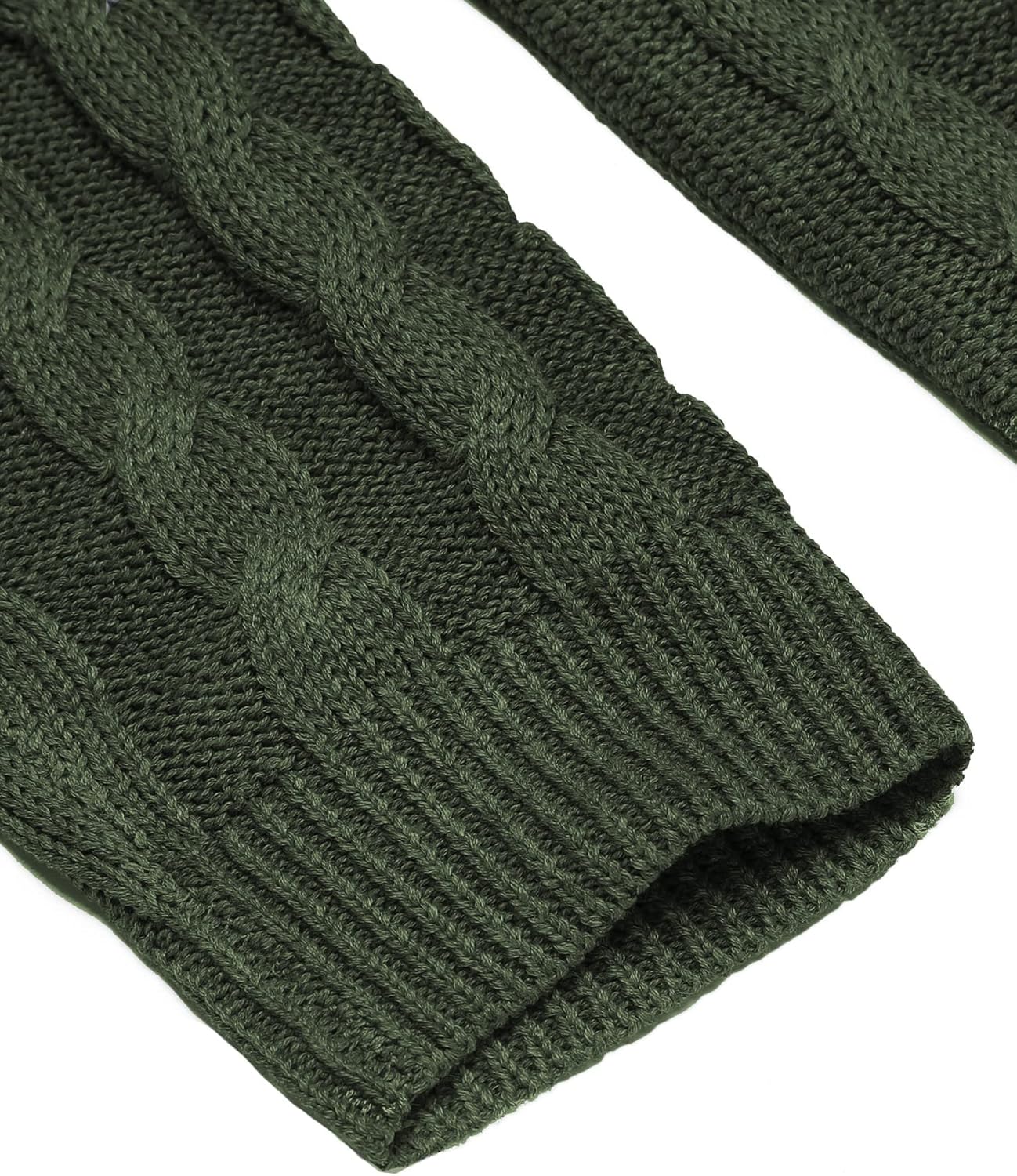 COOFANDY Men's Shawl Collar Pullover Sweater Slim Fit Casual Button Cable Knit Sweaters - Image 6