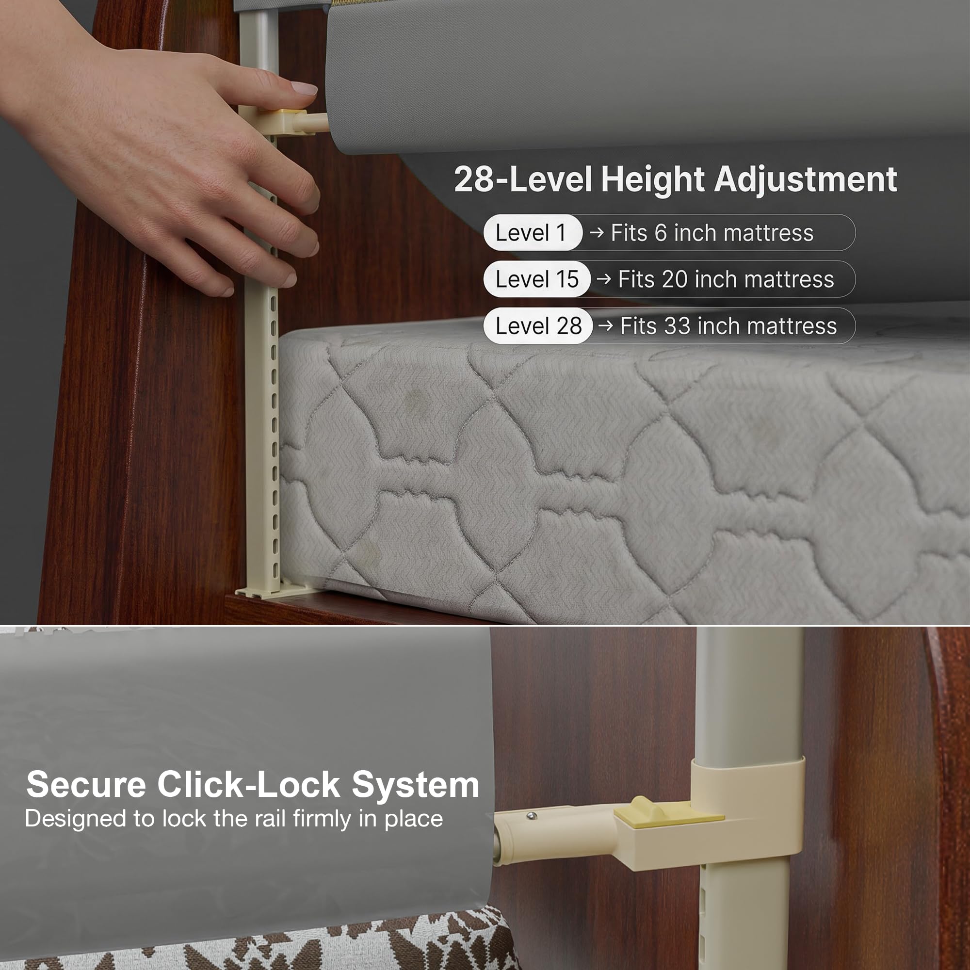 Baby Bed Rail Safety Guard - Prevent Falls! -4 Baby Bed Rail Safety Guard - Prevent Falls! -4