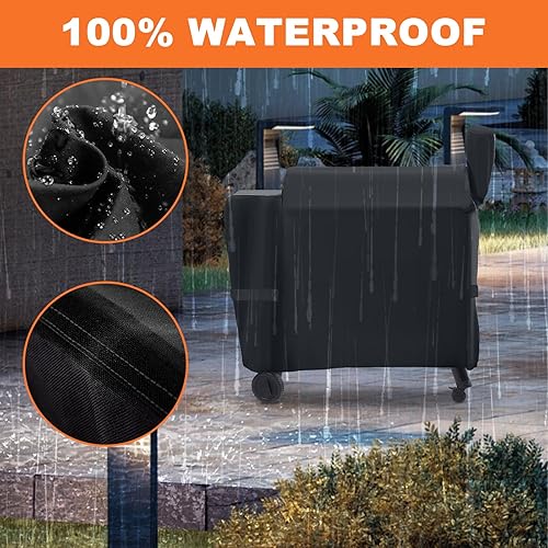 Miniatura 3 de Cubierta de parrilla para Traeger Pro 34 y 780 Series, cubierta impermeable resistente a los rayos UV de 600D para parrilla y ahumador de pellets