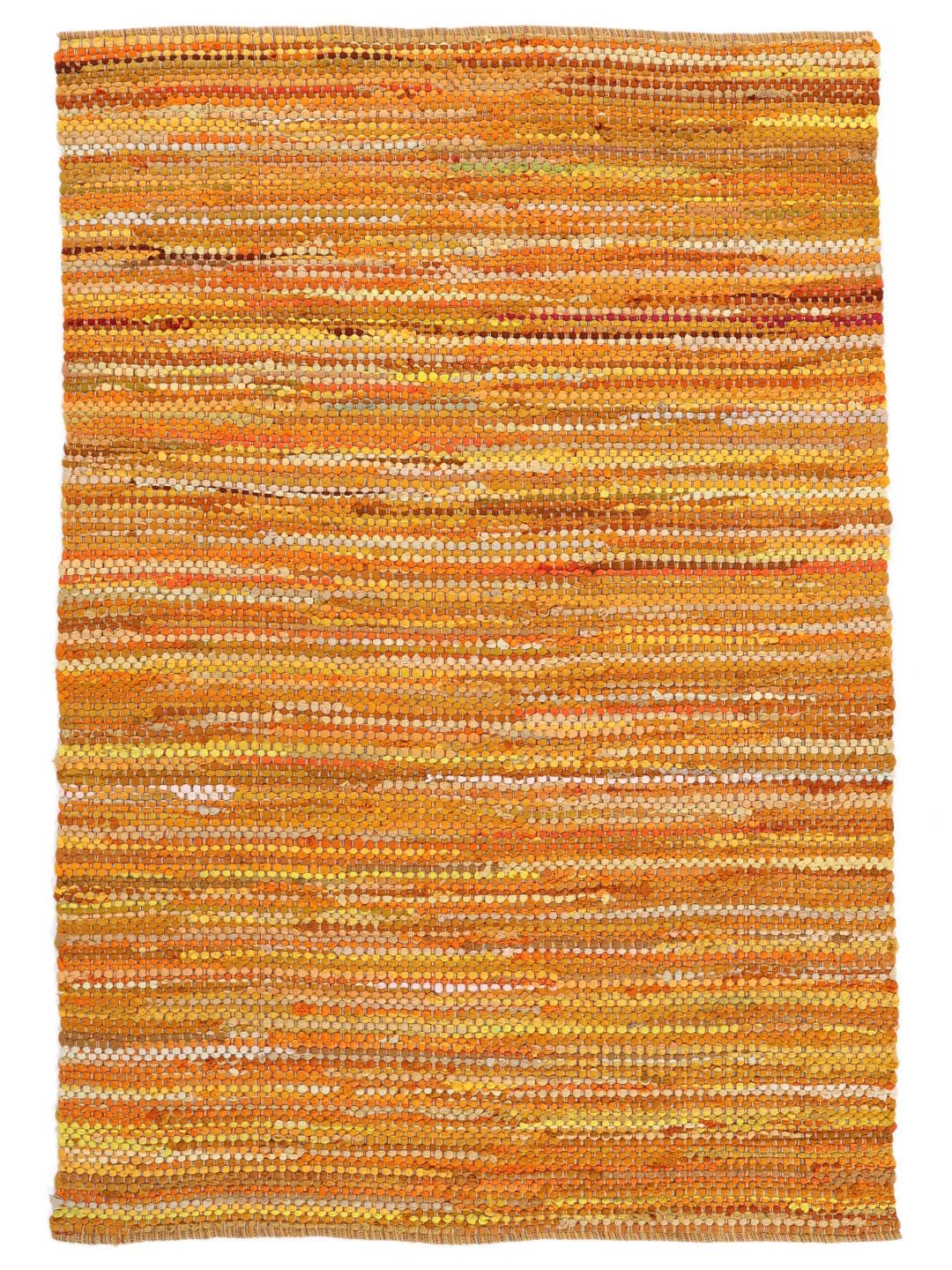 RugVista Ronja, Alfombra Kilim Moderna, Pelo Corto, 170 x 240 cm, Rectangular, Calidad cert. Care & Fair, Algodón, Pasillo, Dormitorio, Cocina, Salón, Despacho, Multicolor/Amarillo