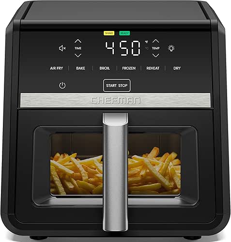 Chefman Air Fryer TurboFry 9-Qt, 6-in-1 High-Powered 450°F Cooking for