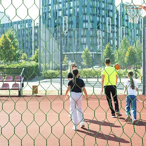 Miniatura 4 de SATINIOR 2 hojas de red de alambre de pollo para trabajos artesanales, malla de alambre hexagonal galvanizada (verde, 13.7 x 80 pulgadas)