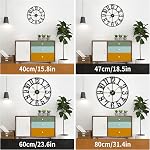 Grande horloge murale pour le salon de décoration - 60CM Silent Non-Ticking Horloges murales en métal Batterie, ancienne Horloge murale décorative moderne pour chambre, cuisine, bureau, Farmhouse Decor