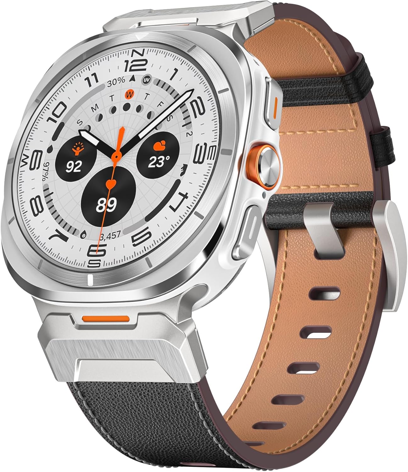 ZUC For Galaxy Watch Ultra Strap 47mm Accessories cowhide sport Bracelet For Galaxy Watch 7 Ultra WatchBands