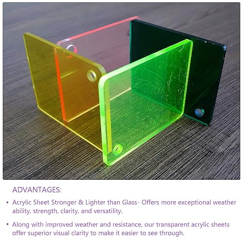 Miniatura 7 de DMiotech Hoja de acrílico de 7 pulgadas de diámetro, 0.118in de grosor, disco redondo PMMA tablero acrílico para manualidades, bricolaje,