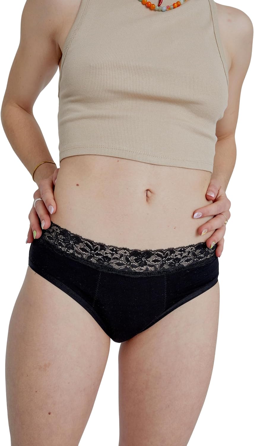 MAYA (1-Pack) Ultra Soft Absorbant Period Underwear for Women - Washable Comfort Stretch - HEAVY Flow - Image 3