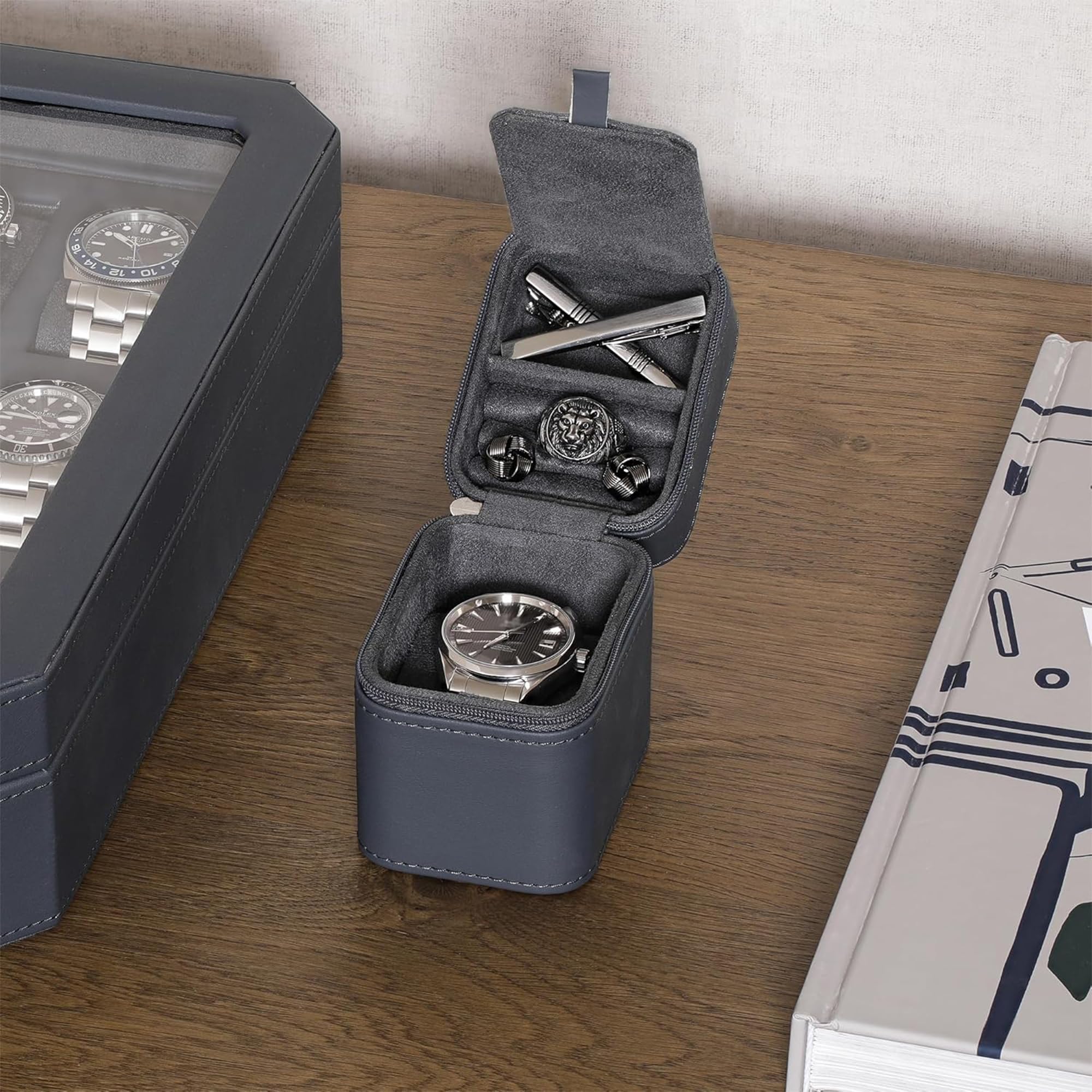Amazon.com: ROTHWELL Single Watch Travel Case with Accessory