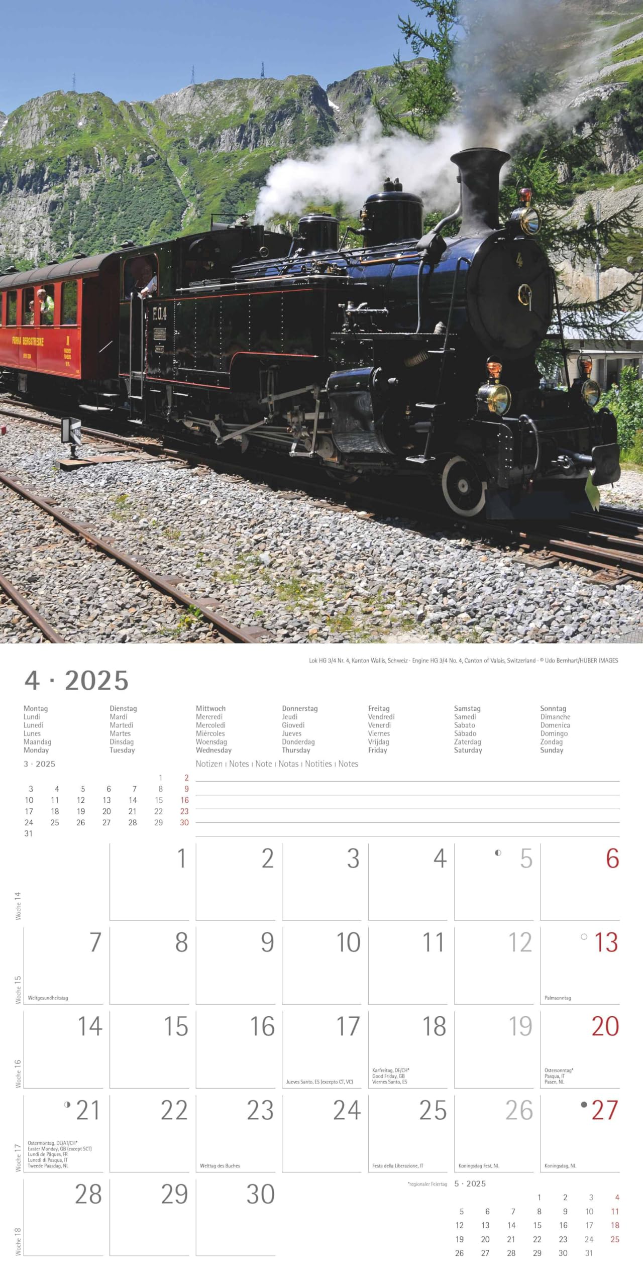 Dampfloks 2025 - Broschürenkalender 30x30 cm (30x60 geöffnet) - Kalender mit Platz für Notizen - Steam Engines - Bildkalender - Wandkalender