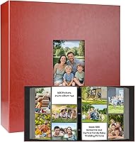 Vista 10 de Álbum de fotos de bolsillo para 1000 fotos 4x6 con cubierta de cuero, capacidad extra grande para 1000 fotos horizontales y verticales, páginas