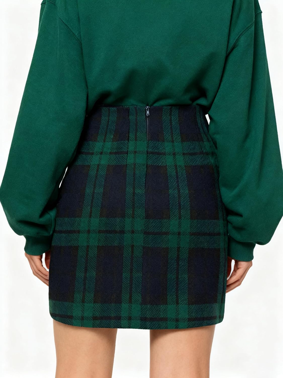 Ellames Women's Mini Club Skirt Basic Bodycon High Waist Pencil Skirts with Slit - Image 2