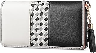 Wallet for Women, RFID Ladies Wristlet Wallet, Large Capacity Travel Wallet, Multi Card Holder Zip Around Clutch Wallet