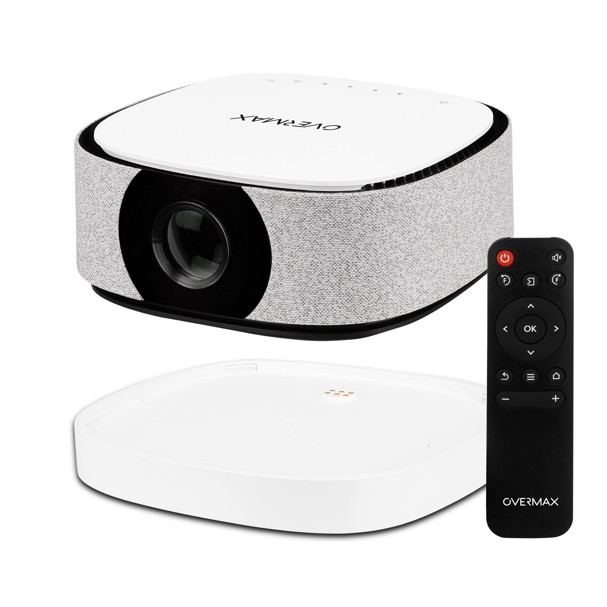 OVERMAX Multipic 4.5 Proiettore LCD FullHD 1080p Proiettore 2 in 1 con Power Bank Autofocus, Correzione Keystone, Wi-Fi dual band Bluetooth 5.1, 3000 lumen Immagine fino a 200” Telecomando | Autofocus, Correzione Keystone, Wi-Fi Dual Band, Bluetooth 5.1,3
