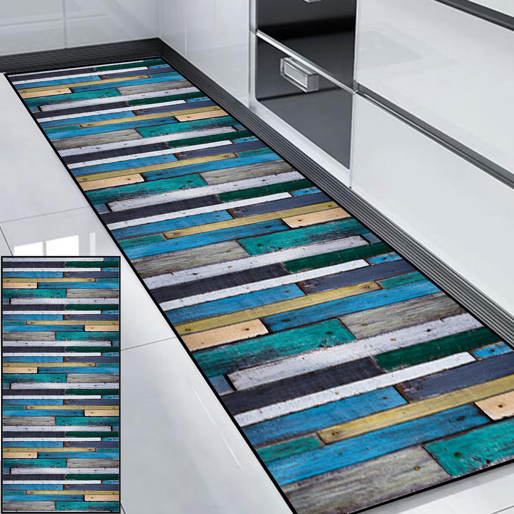 Bieżniki Dywanowe Bieżnik 100 x 100 cm Dywan Runner Dirt, Chłonny, Antypoślizgowy Spód, Nie Gubi Włosia Długi Dywanik Do Przedpokoju Do Korytarza, Kuchni, Przedpokoju, A