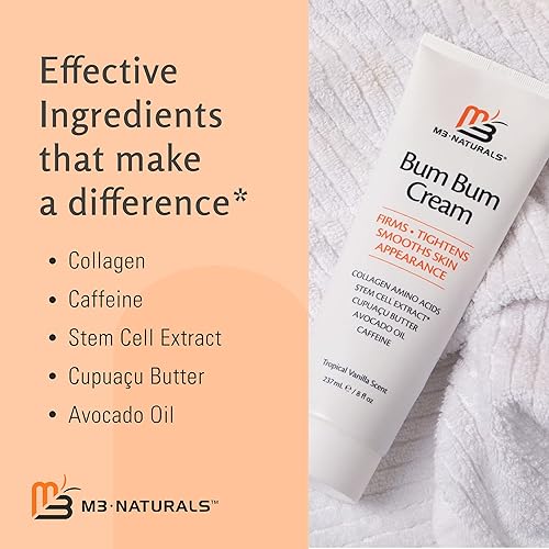 Miniatura 8 de M3 Naturals Paquete de aceite de masaje corporal anticelulítico y crema para el trasero