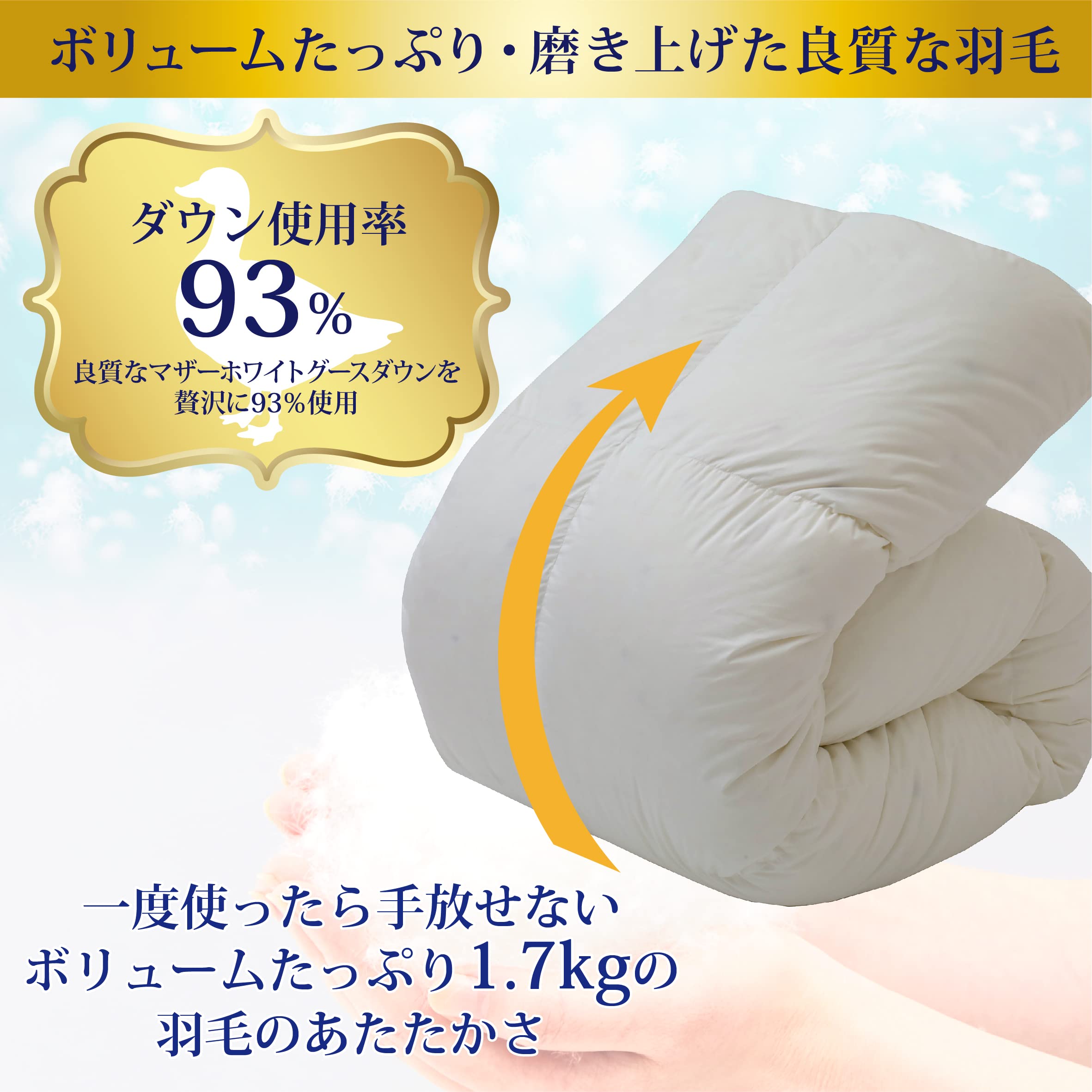 Amazon｜nishikawa 【 西川 】羽毛掛け布団 ダブル マザーホワイト