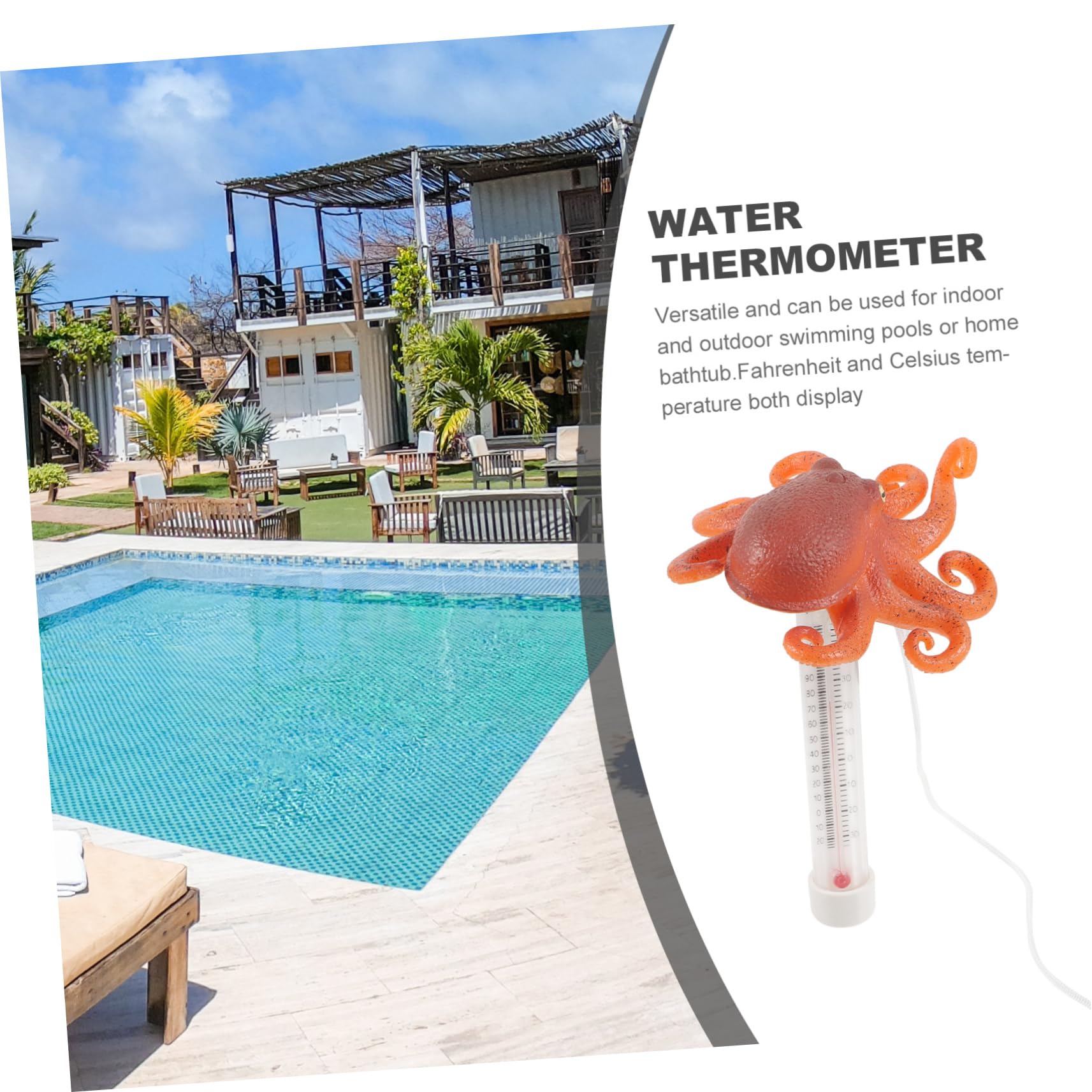 Sosoport 4 Piezas Termómetro Piscina Solar Temperatura Del Baño Agua Termostatos Piscina Flotante Medidor De Temperatura Volar Flotadores De Piscina Clima Termostato De Nido El Plastico
