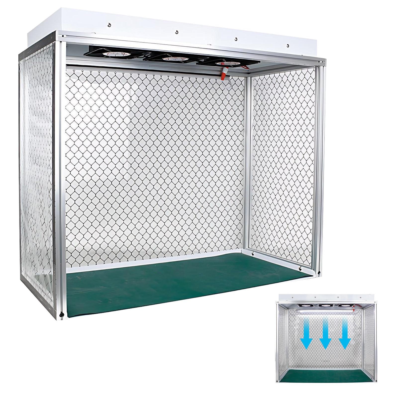 SHAHRYAR Campana De Flujo Laminar Vertical con Filtro De Alta Eficiencia Y Base Incluida, Cabina De Flujo De Aire Portátil Ideal para Taller, Reparación De Pantallas LCD Y Trabajos Libres De Polvo