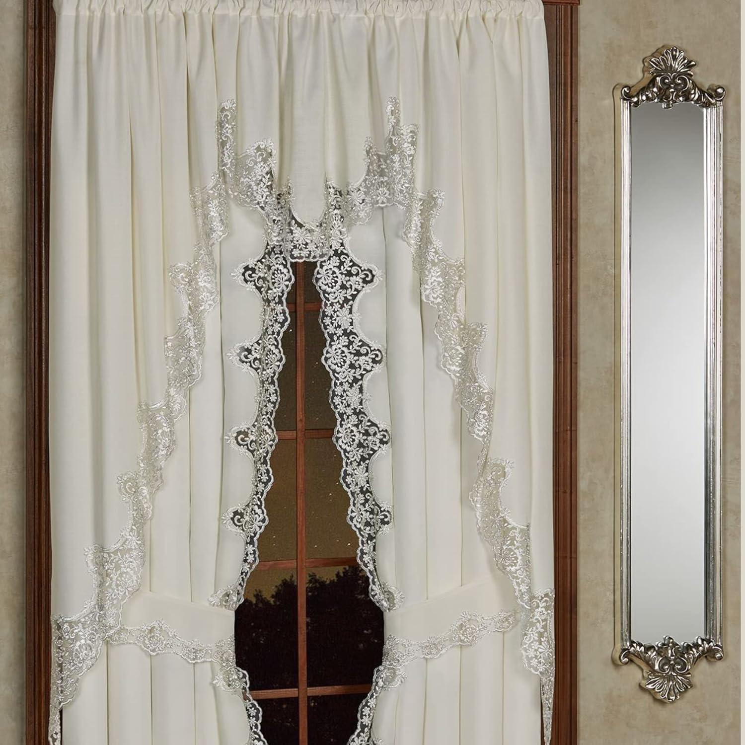 Touch of Class Alistair Wall Mirror Panel Antique Silver | Victorian Style Aesthetic | Tall, Skinny Mirror | Narrow and Long for Foyer, Bedroom, Living Room, Entryway | 55 Inches High