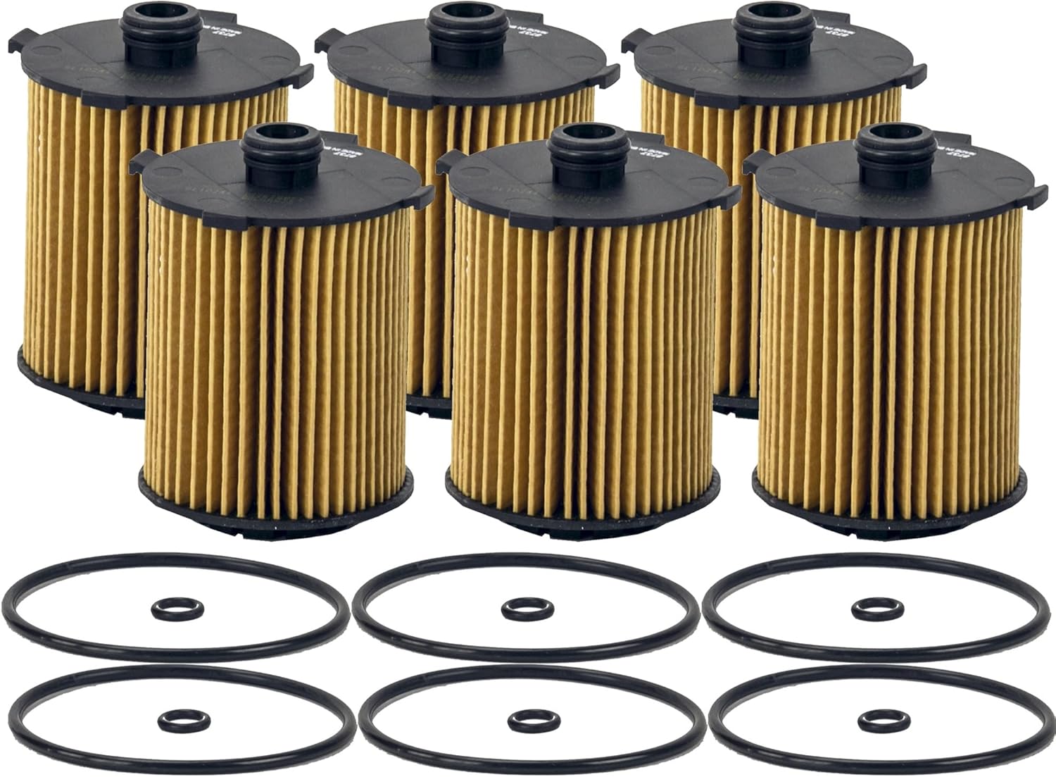 Set of 6 Engine Motor Oil Filters For Volvo S60 Cross Country S80 S90 V60 V90 XC40 XC60 XC70 XC90 2.0L L4 DOHC 16 Valve FI DI Automatic
