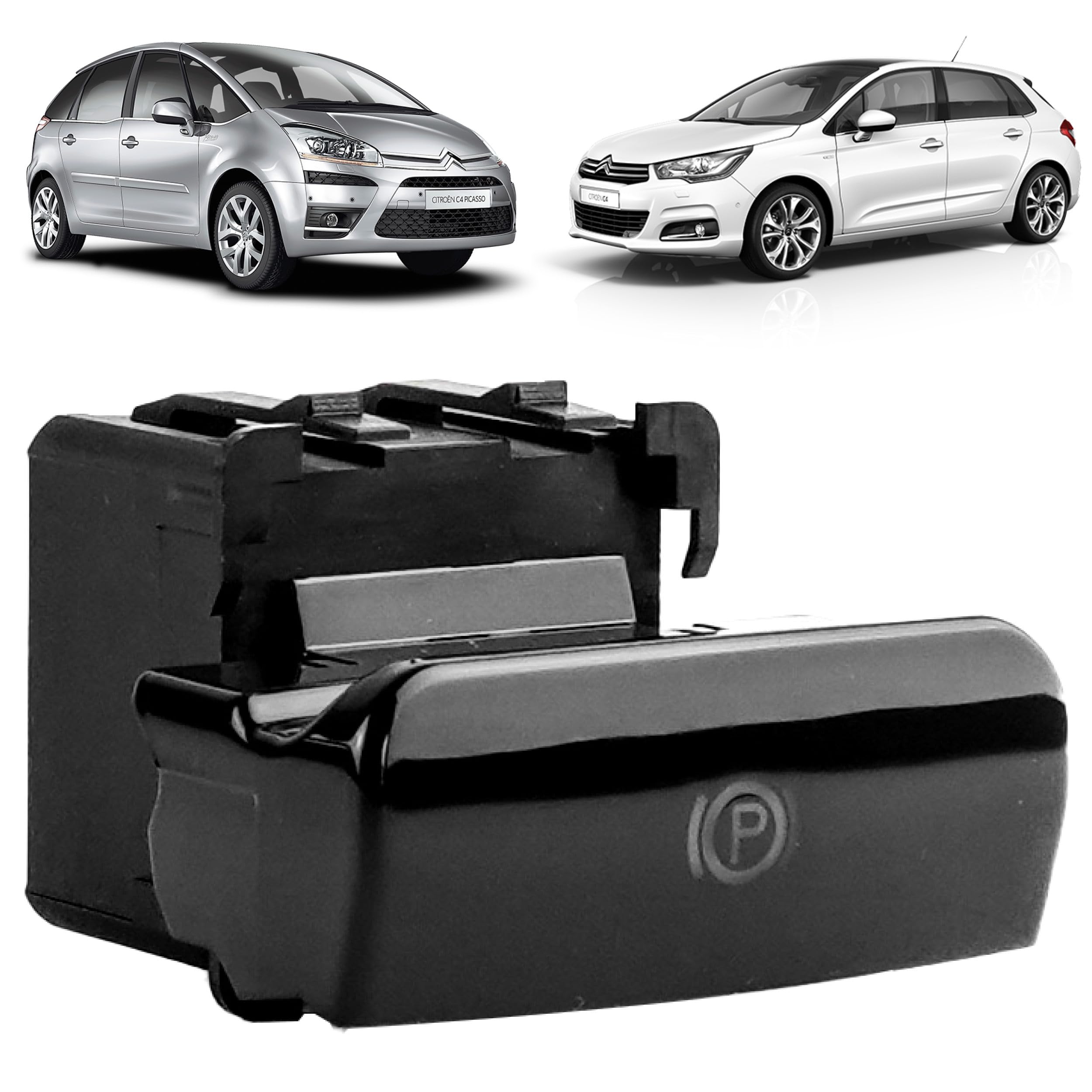 Bouton frein à main compatible pour C4, C4 Picasso 1, Grand Picasso 1, DS4 (2006-2019) commande électrique. Bouton frein de parking | 470703