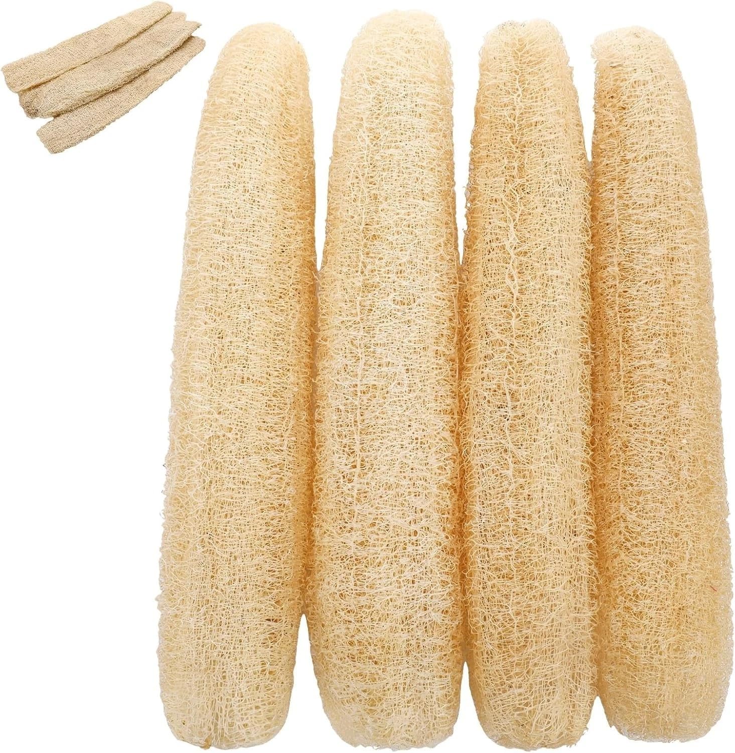 Stcyutdaa Loofah Exfoliating Scrubber(14-16IN)-100% Natural Real Shower Sponge for Body&Face Soften After Soaking Gentle Exfoliation for Women Men Promotes Circulation Premium Spa-Grade Bath Scrubber
