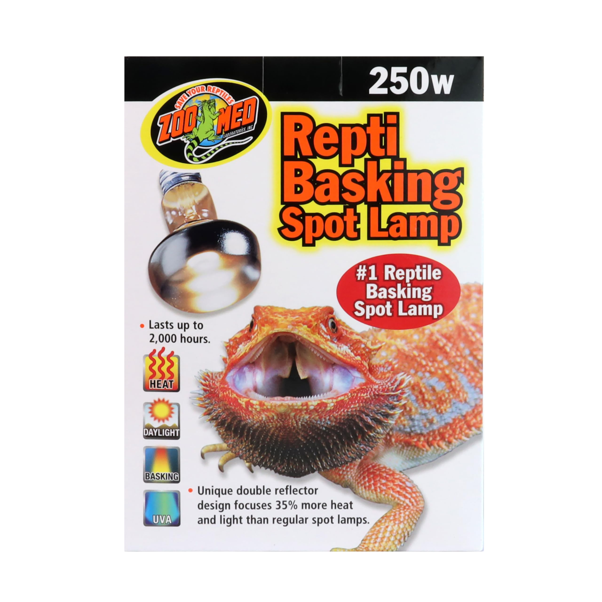Zoo Med (2 Pack) Reptile Basking Spot Lamp 250 Watts