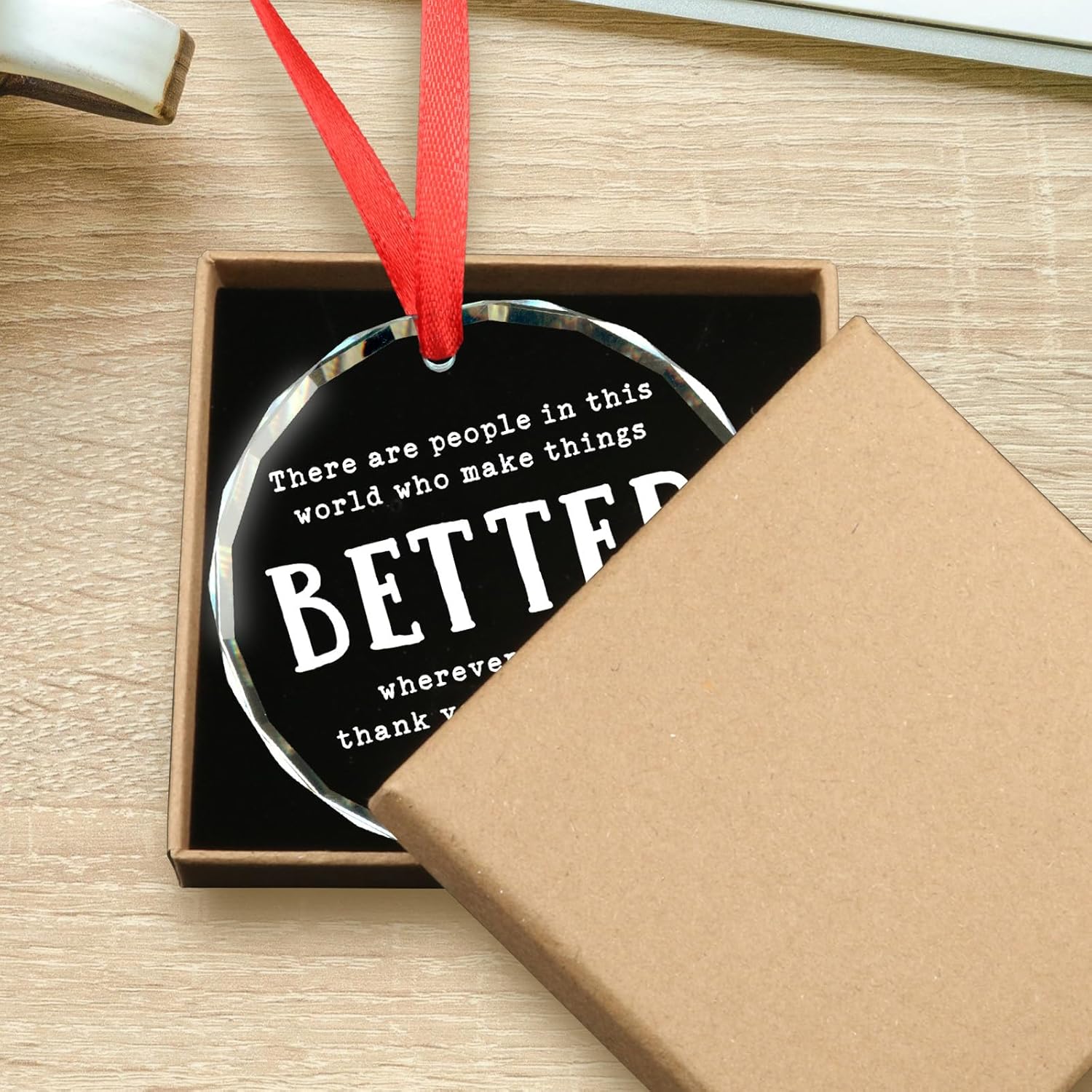 Thank You Gifts for Women Farewell Gifts for Coworkers Appreciation Gift for Women Retirement Thank You Gift for Boss Coworkers Teacher Nurse Friends - Glass Christmas Ornament 2025 - Image 4