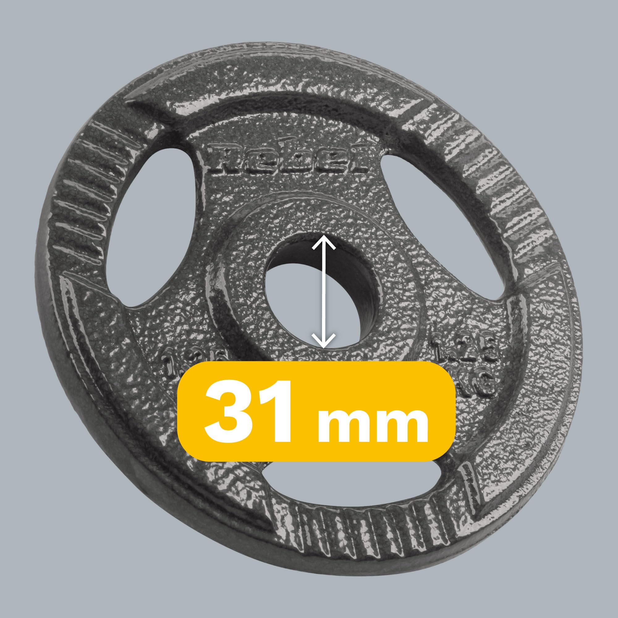 Rebel Zestaw Obciążeń Żeliwnych 4x1.25kg Otwór 31mm Talerz z Uchwytami RBA-2132