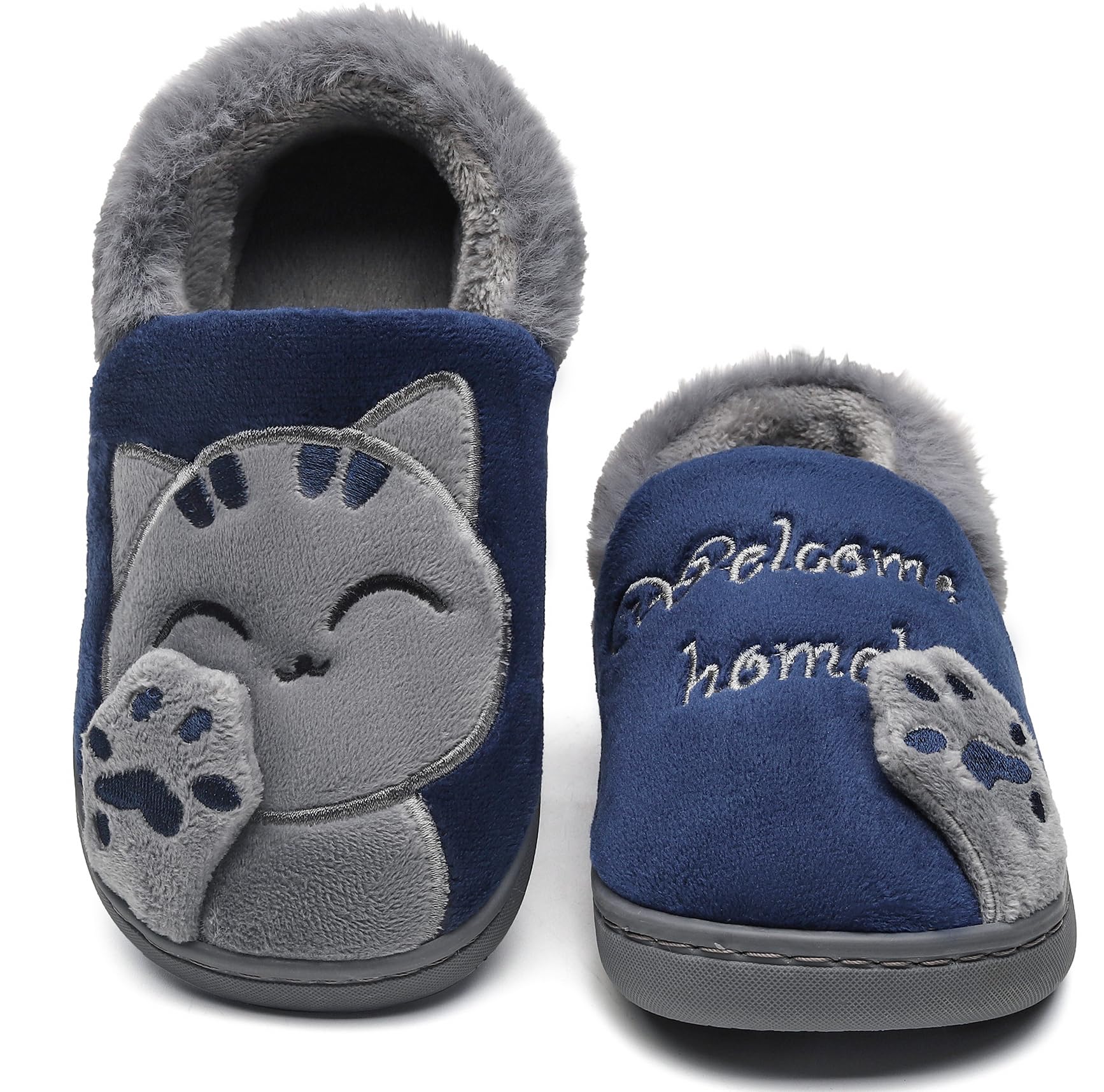 Vunavueya Pantofole per Unisex - Bambini e Adulto Ragazze Inverno Pantofole Scarpe Ragazzi Ciabatte Chiuse Donna Uomo Caldo Peluche Pantofola a Casa