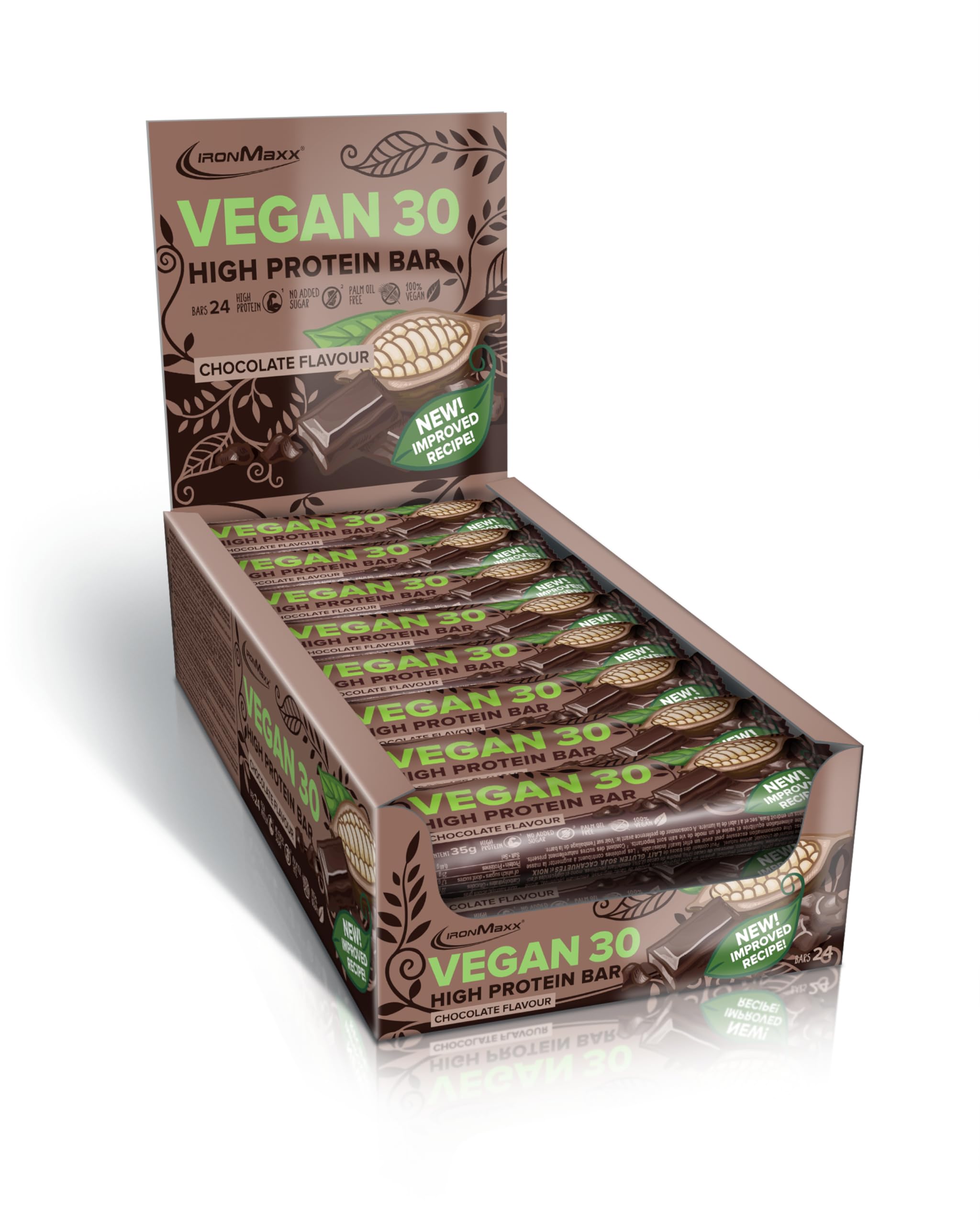 Vegan 30 Proteinriegel Schokolade (24×35 g)