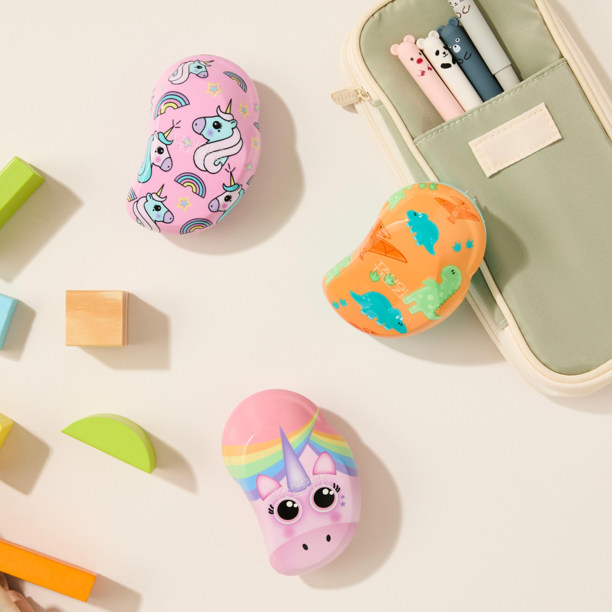 Tangle Teezer Mini Original - do włosów mokrych i suchych - szczotka do rozczesywania do wszystkich rodzajów włosów - idealna szczotka dla dzieci i w podróży - Magia jednorożców