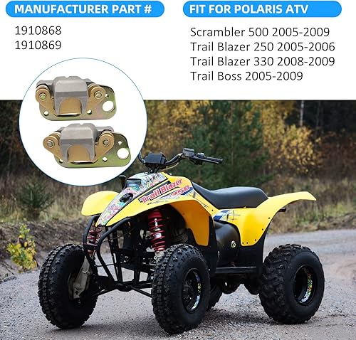 Miniatura 2 de 1910868 1910869 Conjunto de pinza de freno delantera izquierda derecha para Polaris Scrambler 500 Trail Blazer 250 330 Trail Boss 330 2005-2009