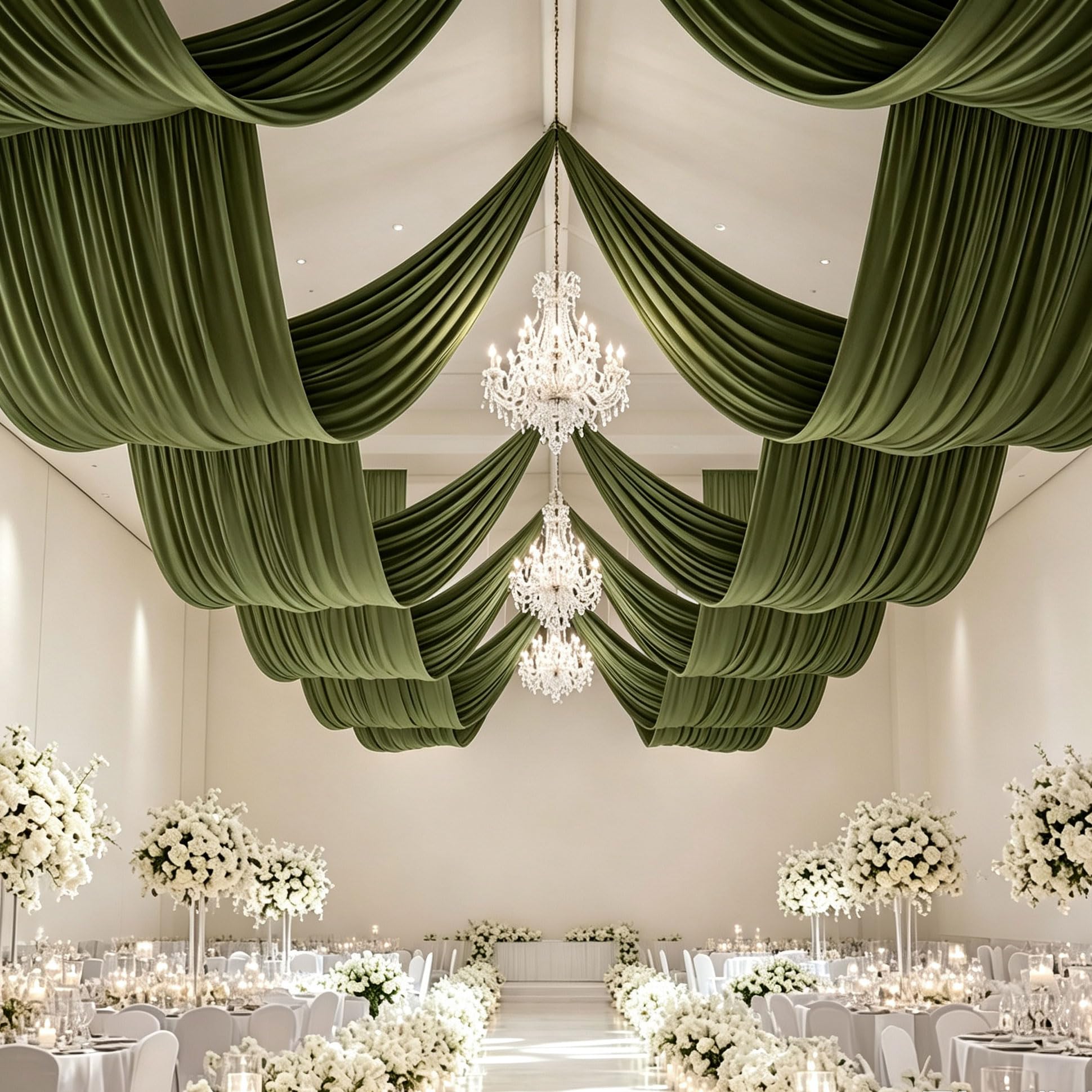 2 Paneles de Paño para Techo 150x600cm para Bodas y Fiestas