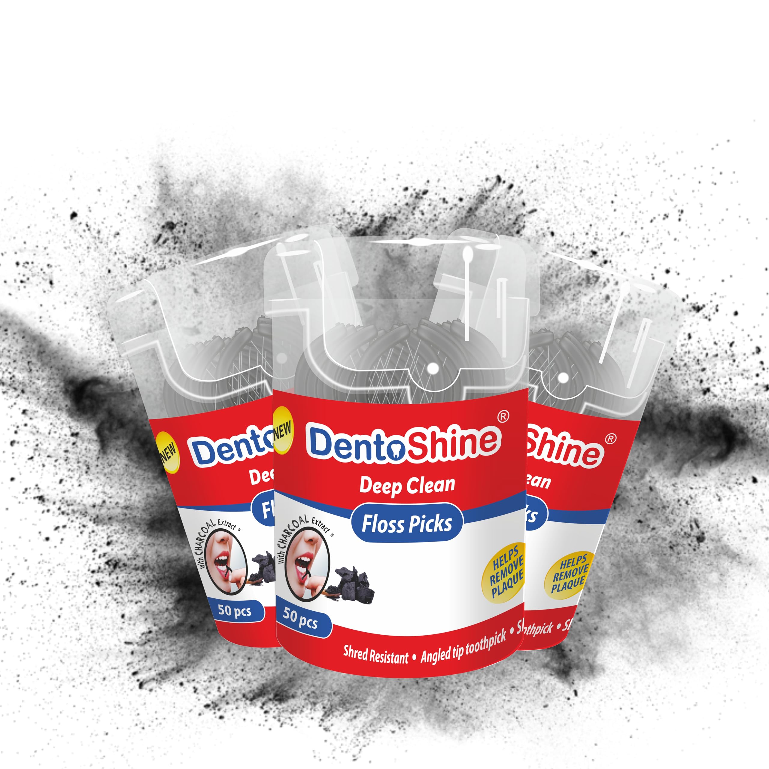 Dentoshine Deep Clean Dental Picks -Charcoal Flavored 50 ct CAN x 3 (B0CWV4ZDJY) Amazon Price History, Amazon Price Tracker